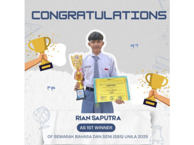 uara 1 Lomba Scrabble pada ajang Semarak Bahasa dan Seni (SBS) Universitas Lampung 2025 tingkat Prov